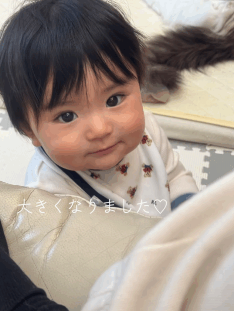 9ヶ月後の息子さん（＠h.h.yuuさんより提供）