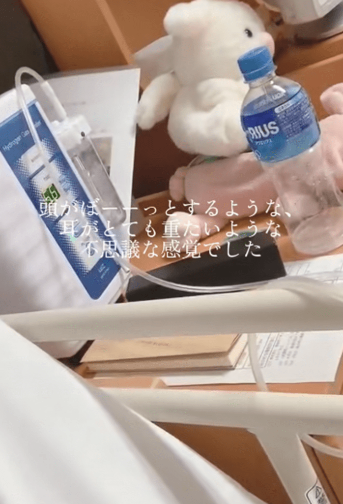 入院と治療の様子（＠mccha_de.627さんより提供）