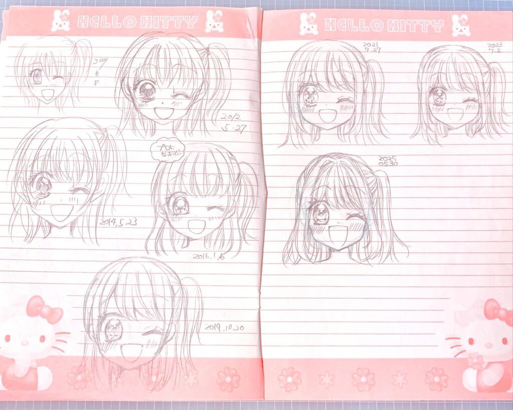 2009年から2025年の絵（＠oguasuさんより提供）