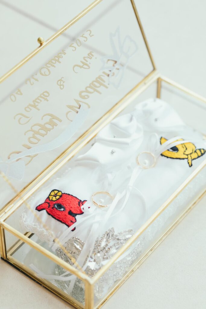 手作りのリングピロー（＠__s2aiさんより提供）