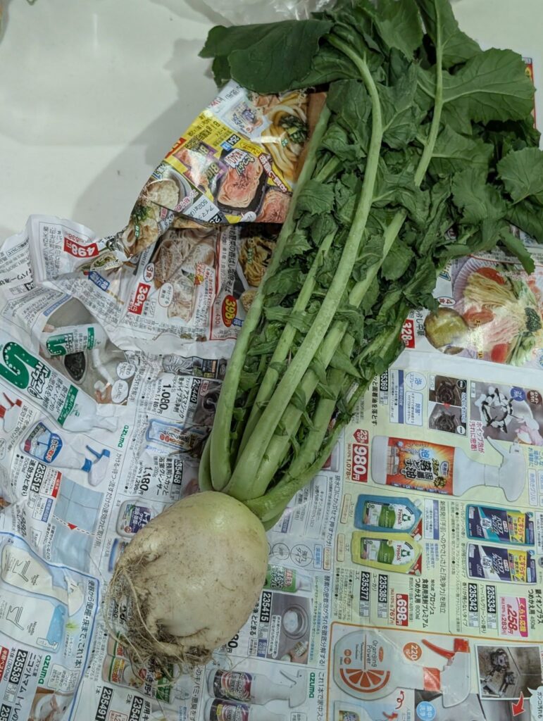 息子さんが持ち帰った大根②（＠h__ka.4さんより提供）