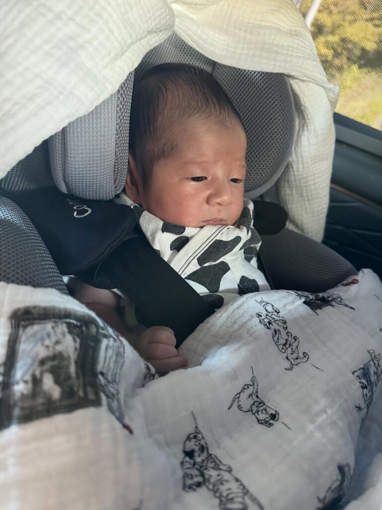 【実際の写真】授乳後の息子さんの様子