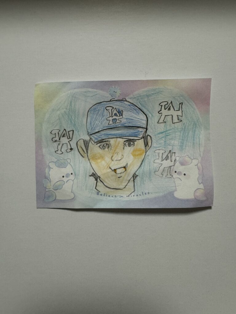 【実際の写真】娘さんが塗ったレモンの塗り絵