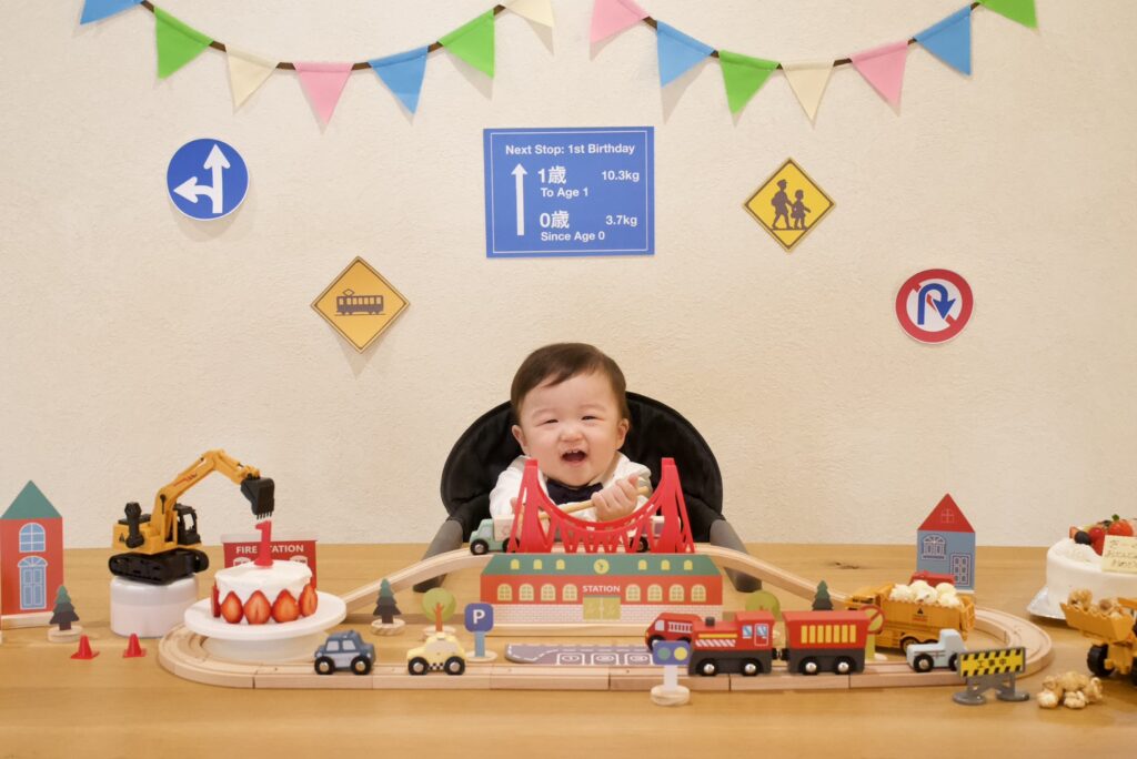 息子さんの1歳の誕生日（＠chiii.kobaさんより提供）