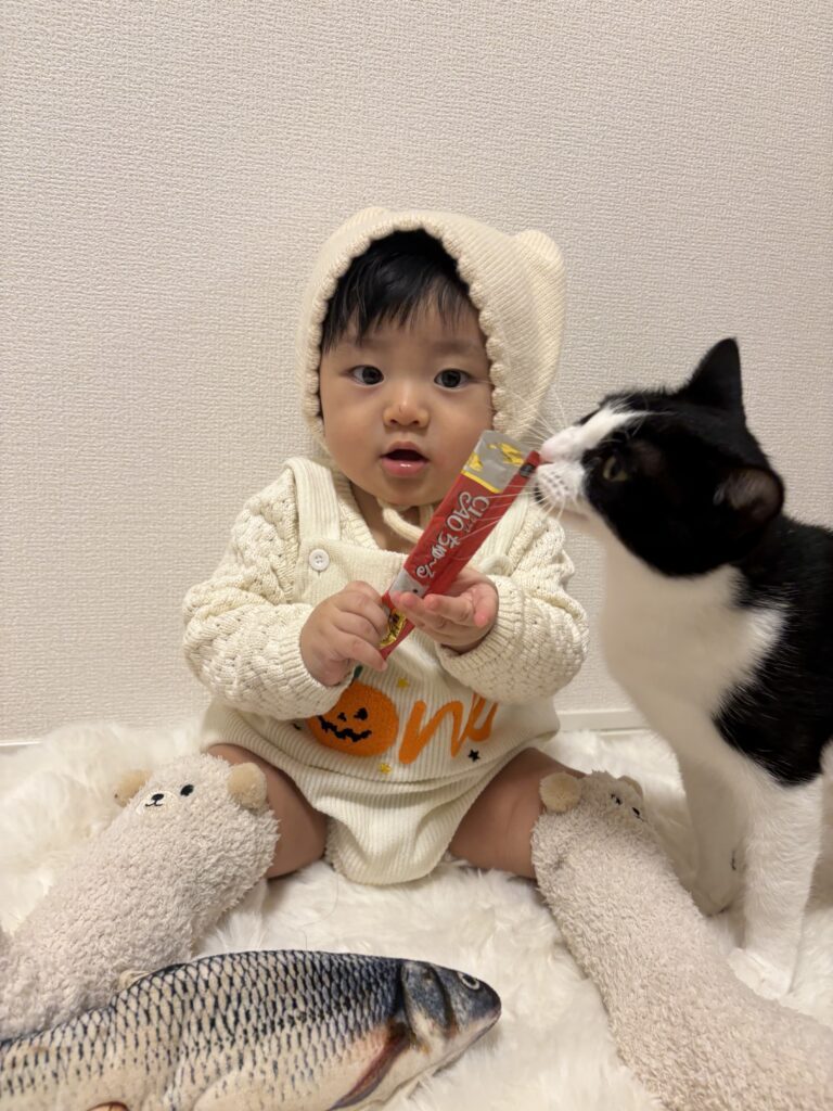 息子さんとルルちゃん③（＠louis3.luna1さんより提供）