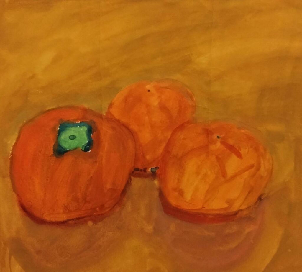 柿の絵（＠2k6_hahaさんより提供）