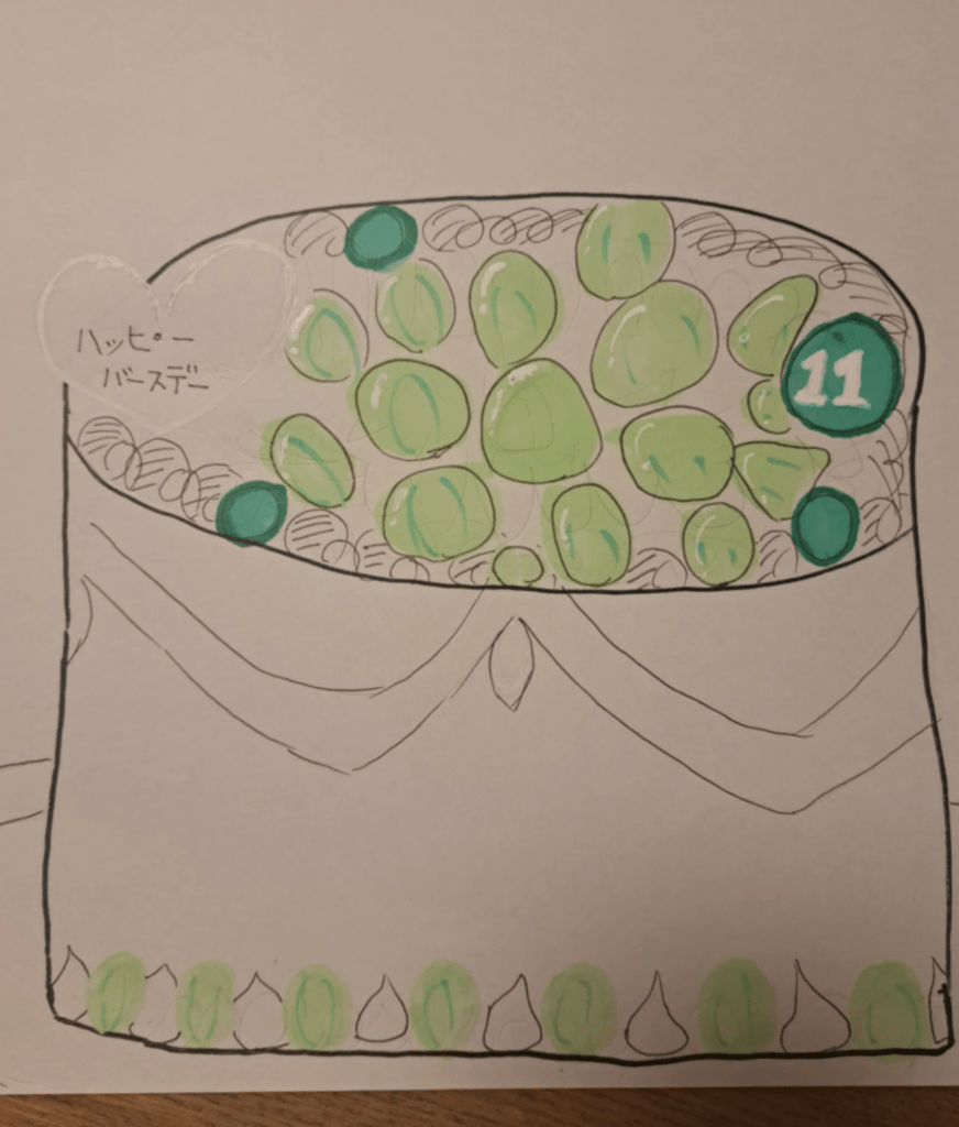 【実際の写真】完成したケーキ