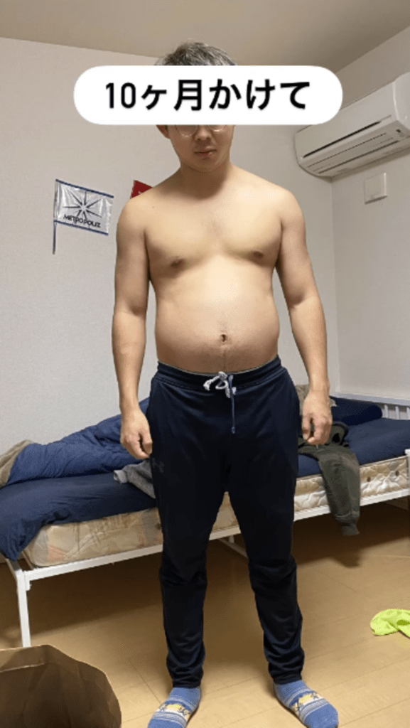 期間は10ヶ月（@kota.kintoreさんより提供）