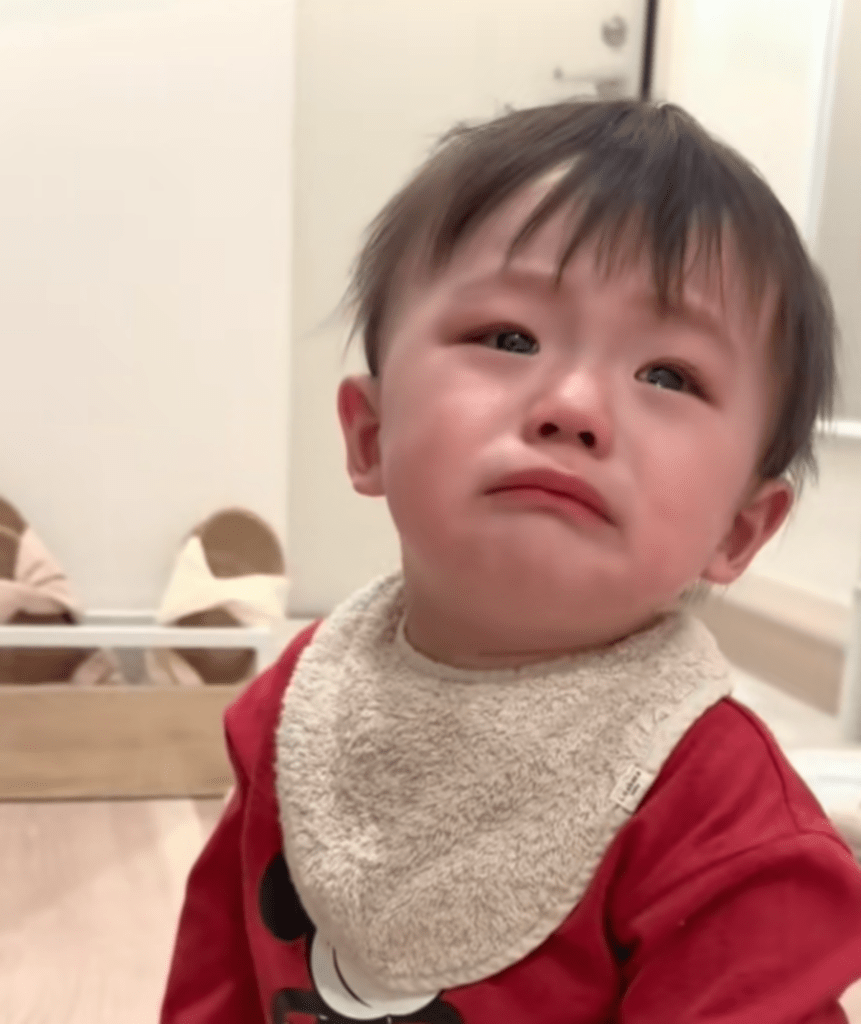 泣き止む気配もありません（@manato0104さんより提供）