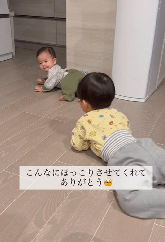 追いかけっこをする様子（＠hijifamさんより提供）