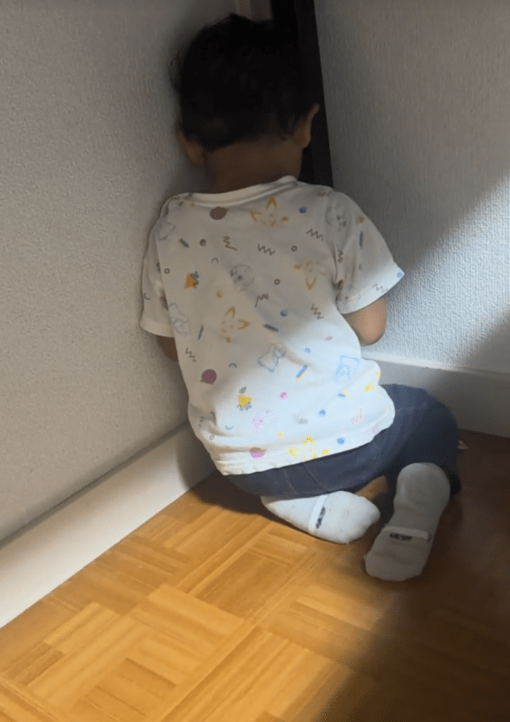 机の下の隅っこで…？（@bin_bin307さんより提供）