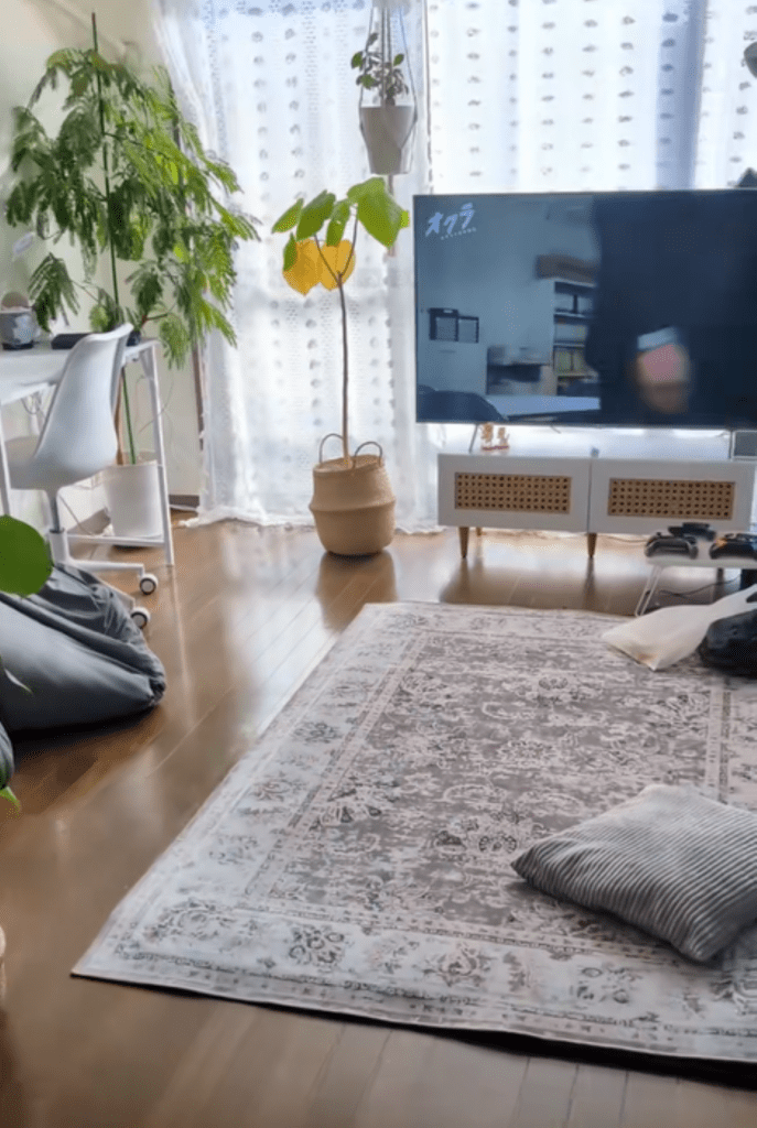 消したはずのテレビがついている（＠popotanyipさんより提供）