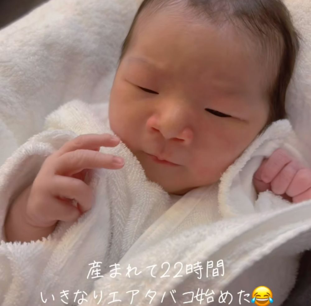 生まれて22時間後…（＠ya_ya.lifeさんより提供）
