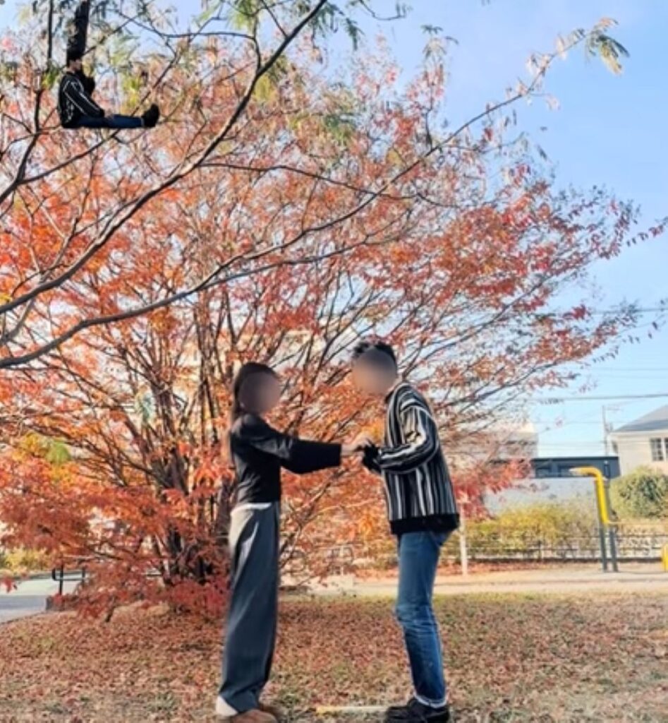 彼氏さんとの2ショット①（＠piano_kareshiさんより提供）