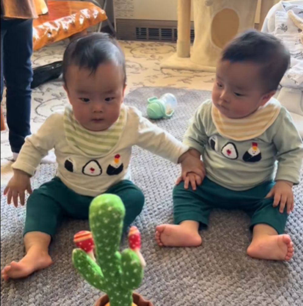 お兄ちゃんに手を伸ばす弟くん（＠ao_sora_sさんより提供）