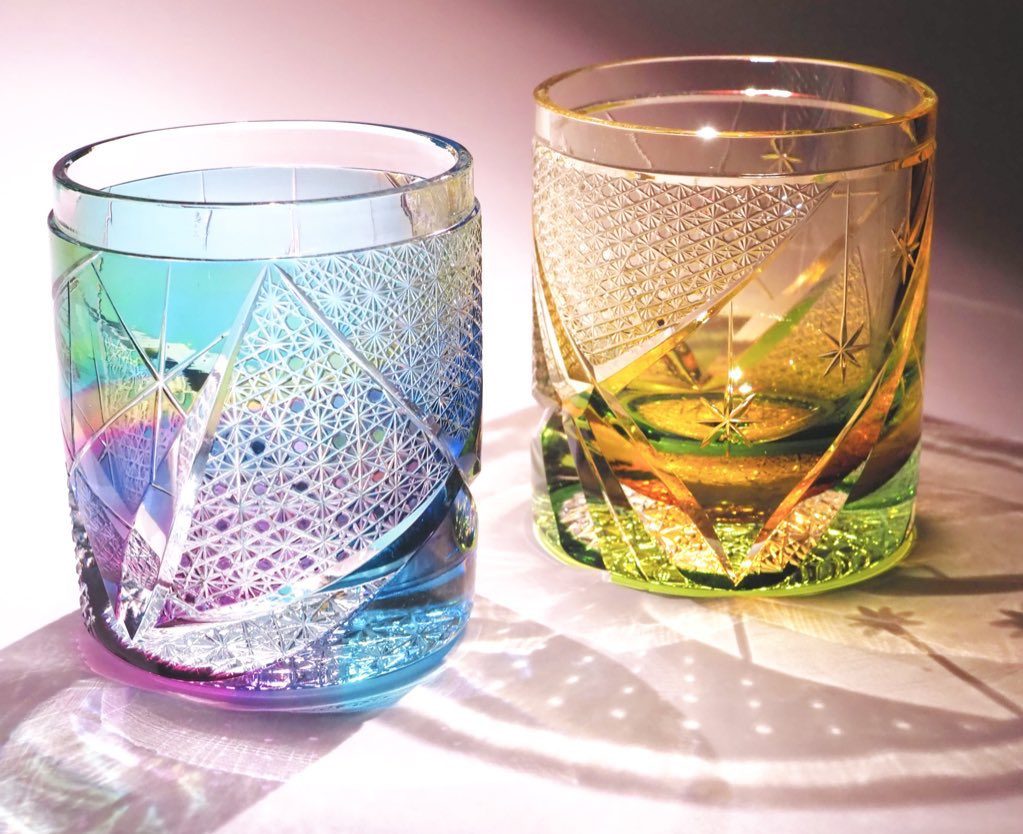 切子ガラス作品③（@tomokirikoさんより提供）