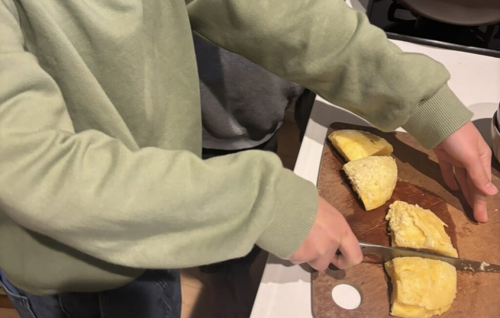 【実際の写真】息子さんが作った料理