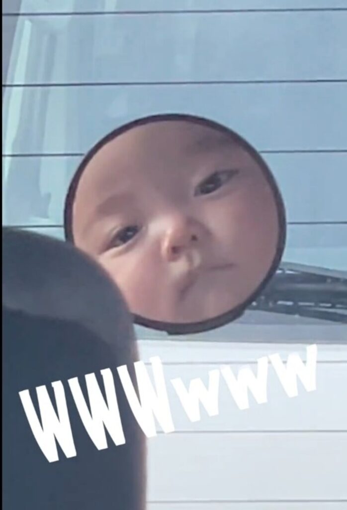 鏡目線で見ていた！（＠hatsuoshi02さんより提供）