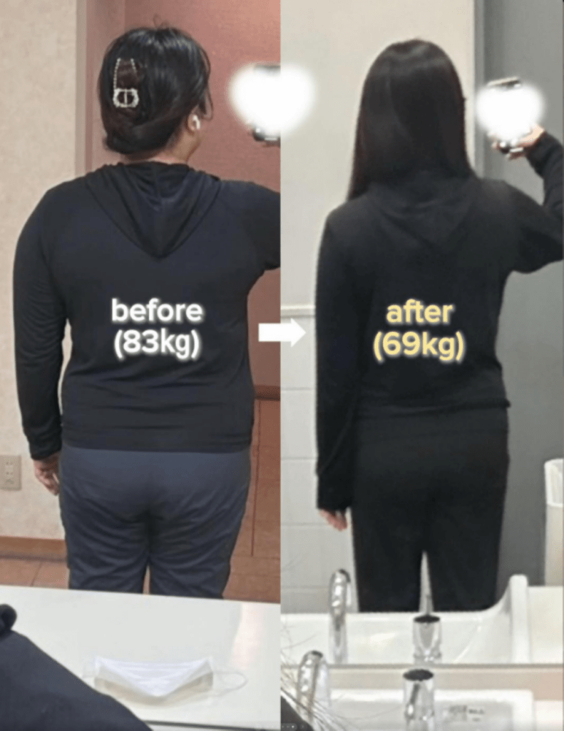 ビフォーアフター⑥（＠mou.mou.dietさんより提供）