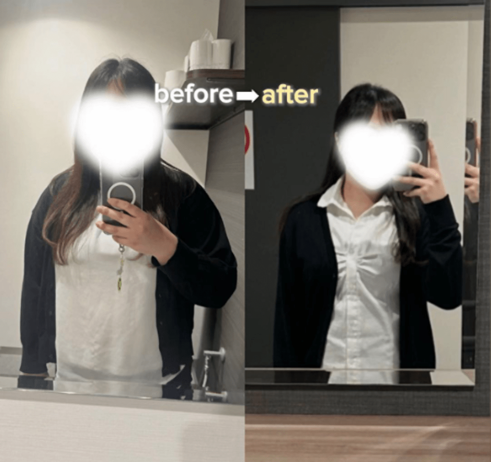 ビフォーアフター②（＠mou.mou.dietさんより提供）