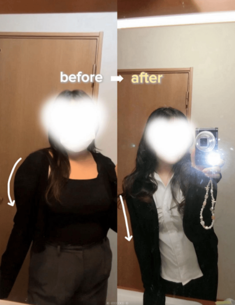 ビフォーアフター⑤（＠mou.mou.dietさんより提供）