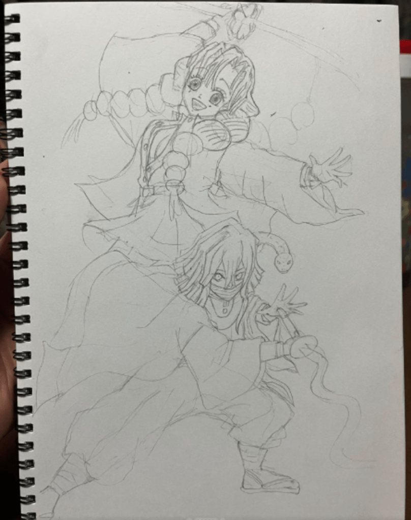 イラスト制作中②（＠chichichienさんより提供）