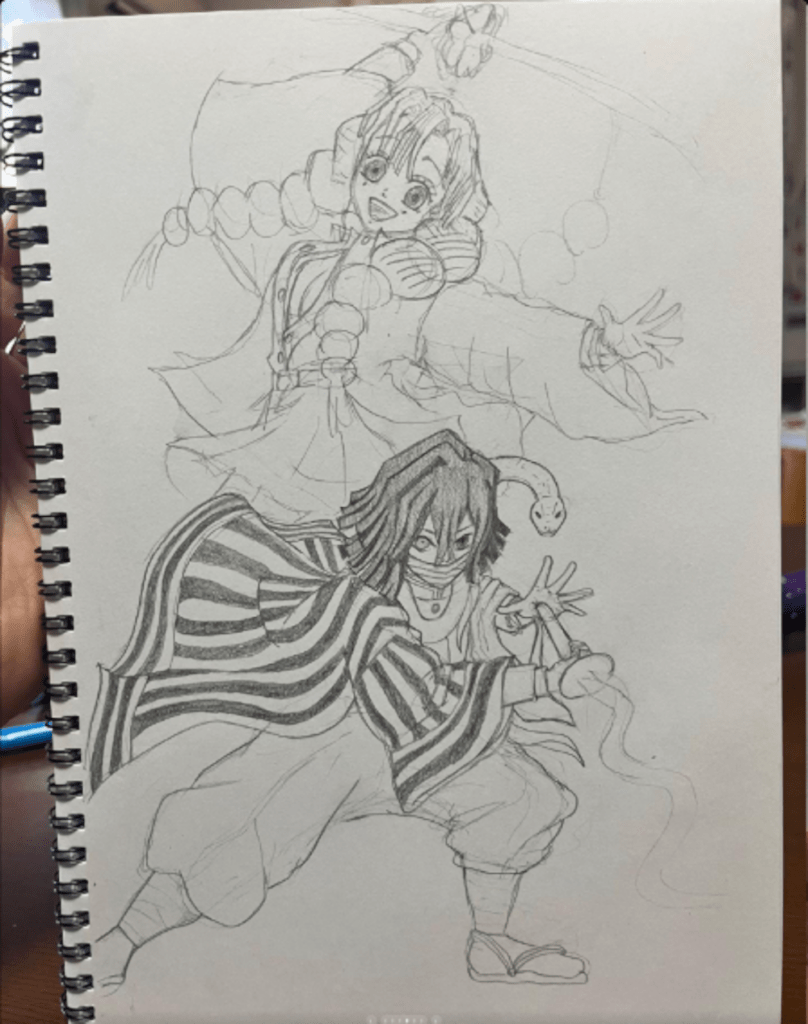 イラスト制作中④（＠chichichienさんより提供）