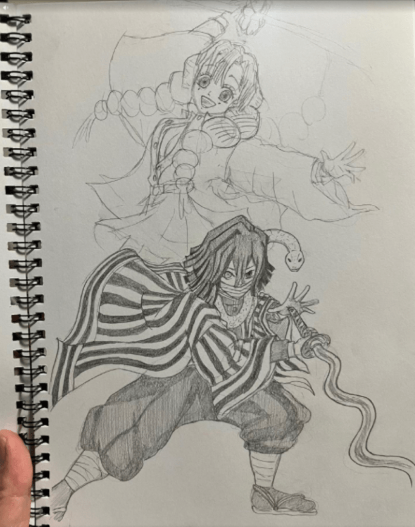 イラスト制作中⑤（＠chichichienさんより提供）