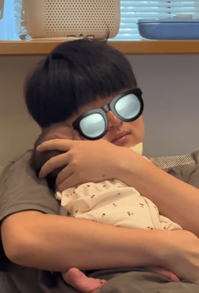 旦那さんと娘さん（@ruca_9さんより提供）