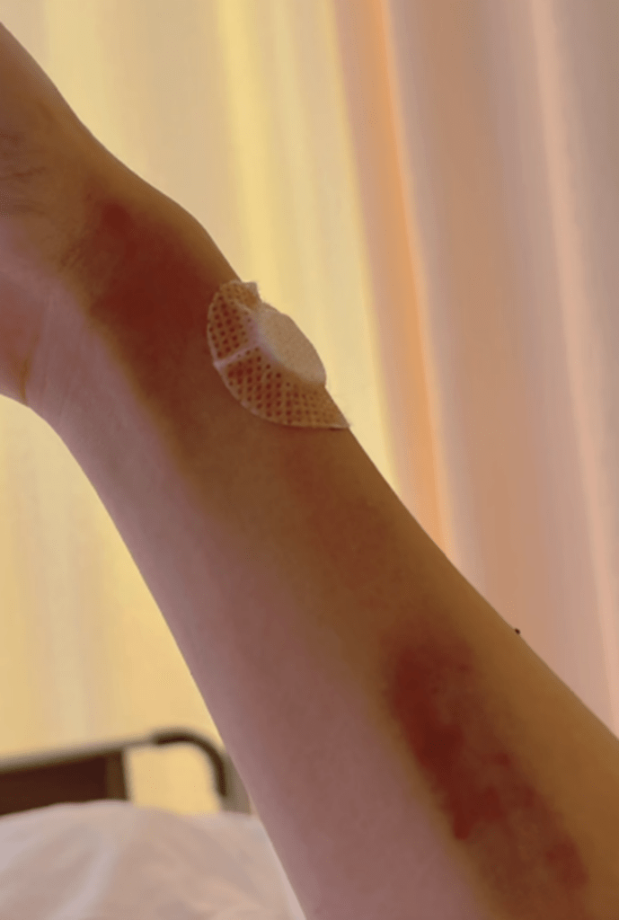 入院中の様子⑤（@mo_______no18さんより提供）