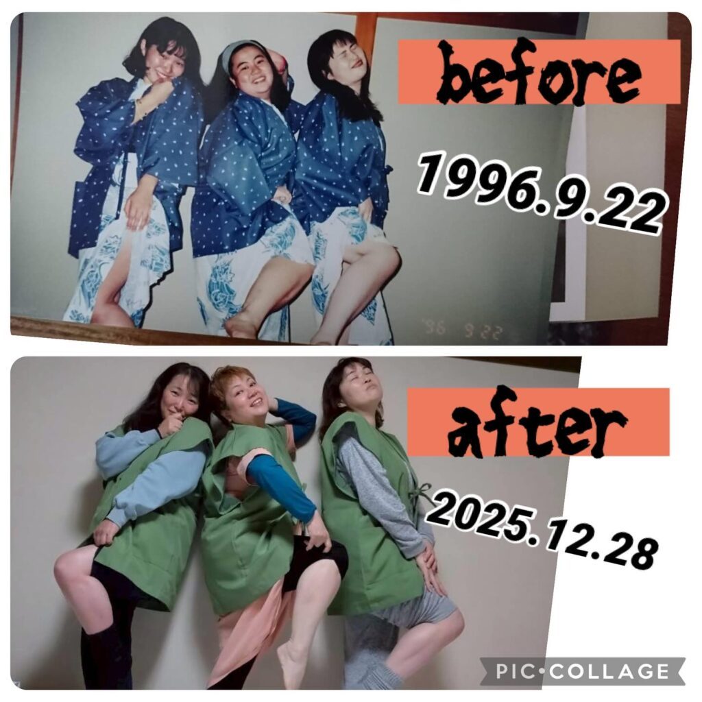 30年前の写真を再現（＠akanechin_5.16さんより提供）