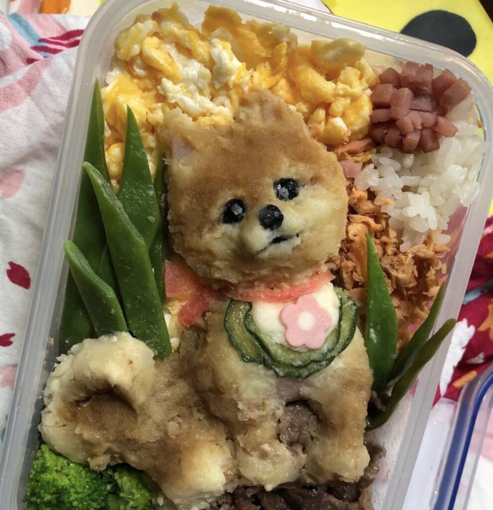 わんこキャラ弁②（＠watawata_petsさんより提供）