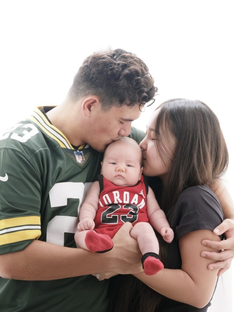 親子3人（@moaaana___さんより提供）