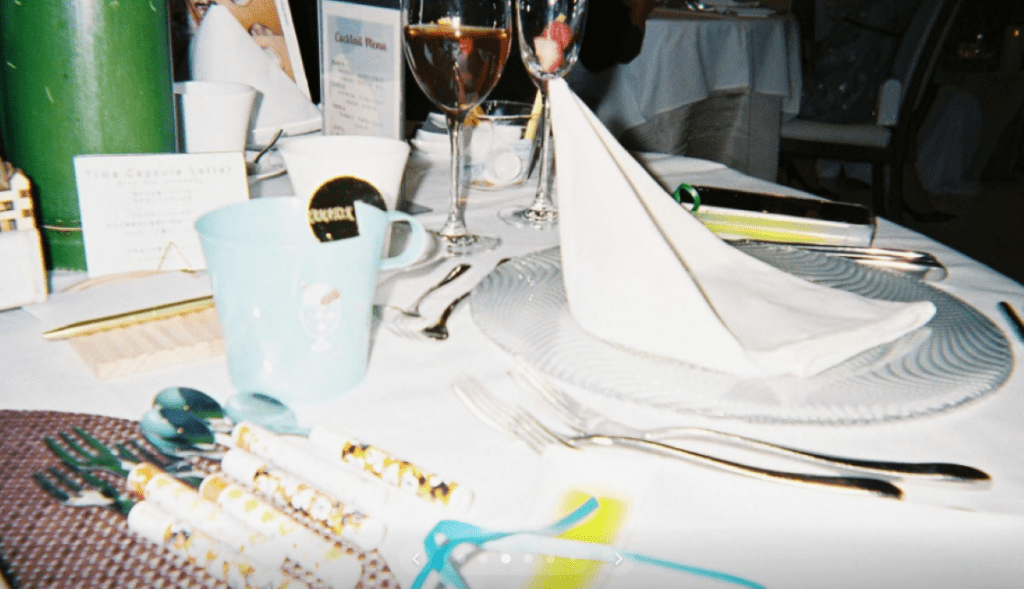 テーブルの装飾（＠cocco038さんより提供）