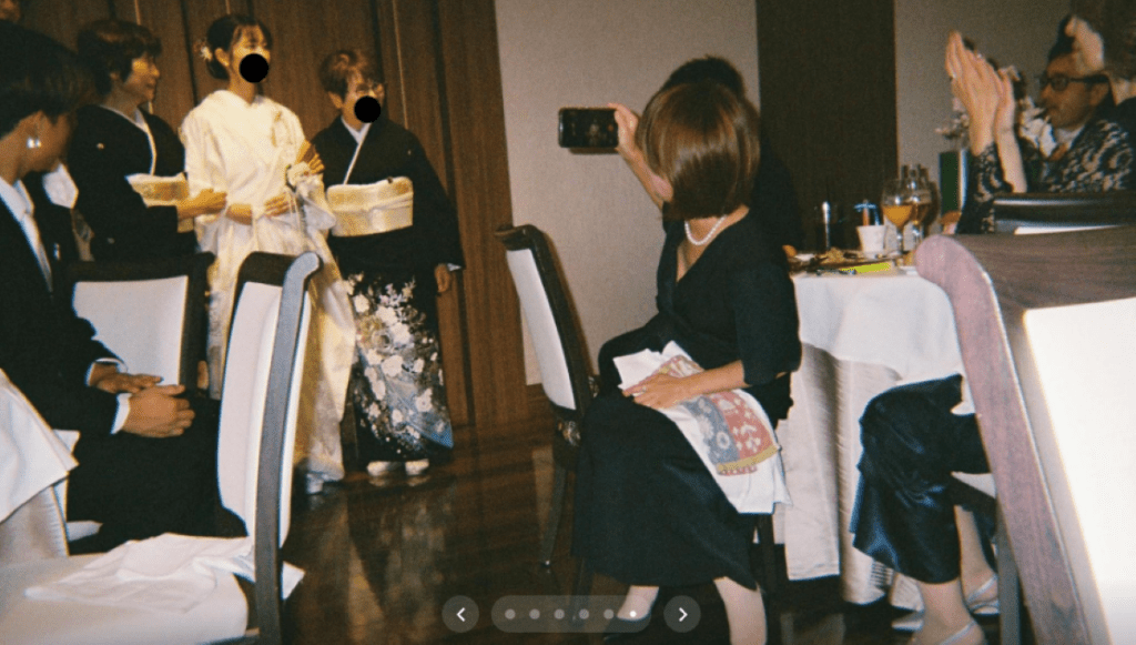 新婦やご家族の様子（＠cocco038さんより提供）