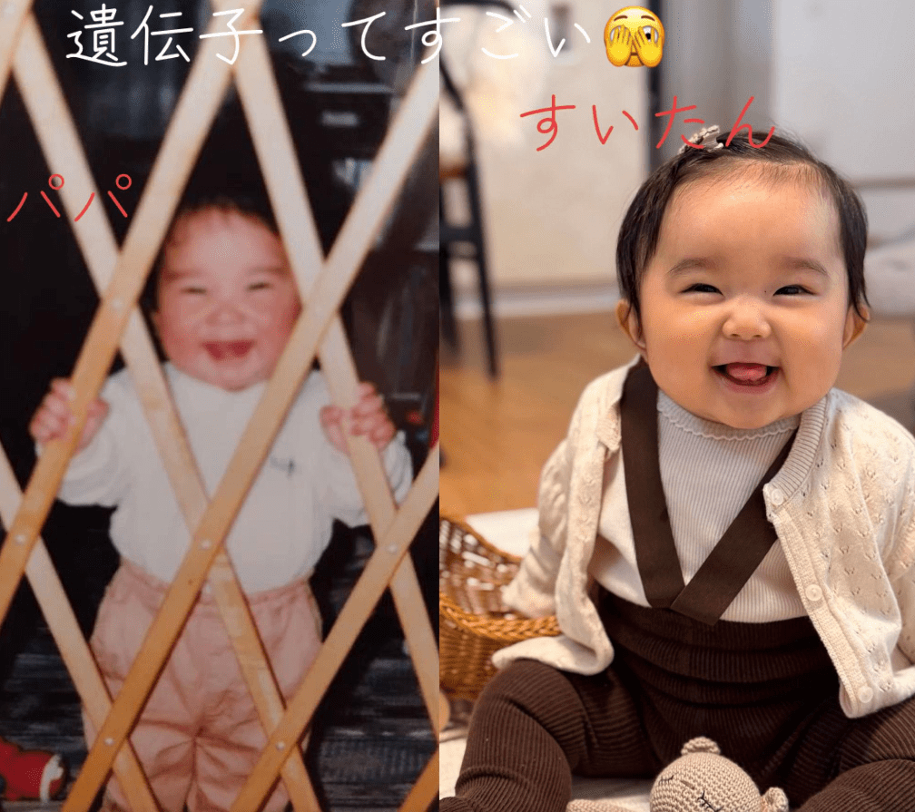 【実際の写真】娘さんと並べた結果の写真