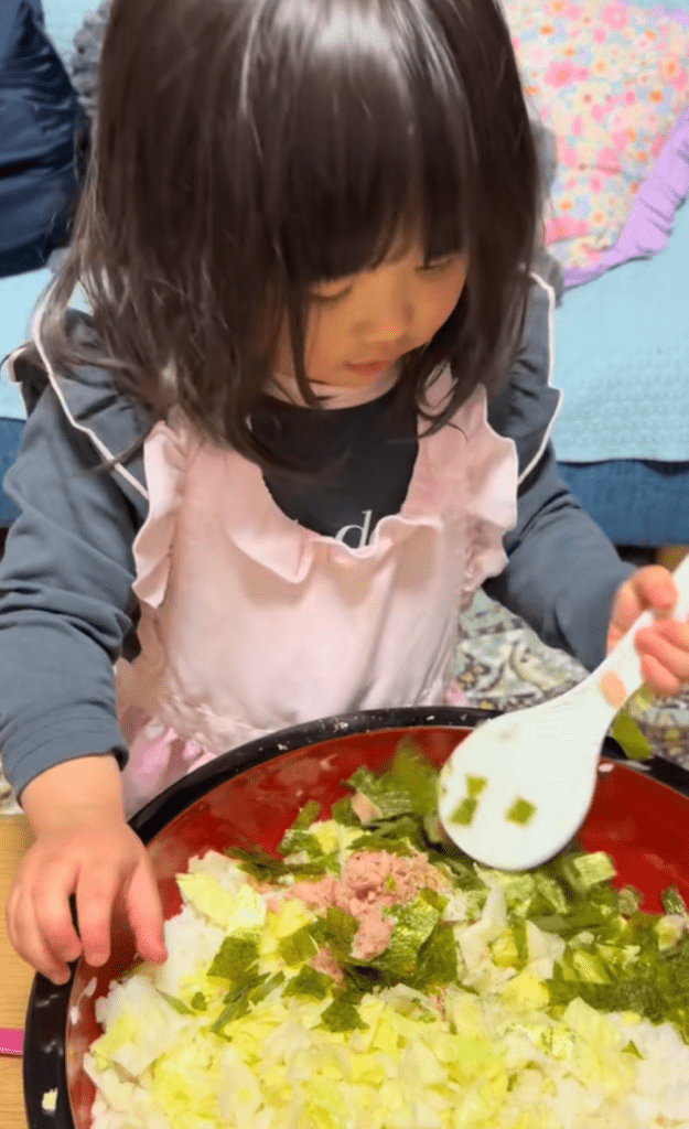 混ぜていく様子（＠ojoh08さんより提供）