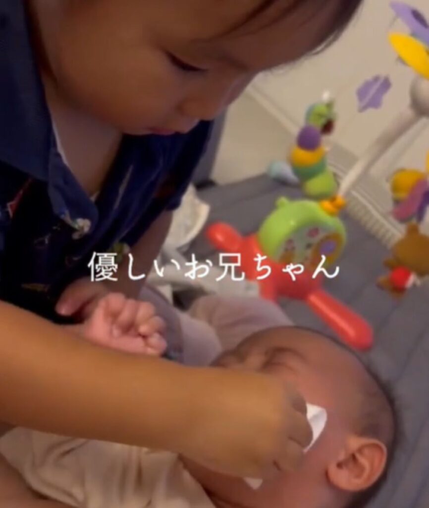 優しく拭いてあげました（＠rrigr1さんより提供）