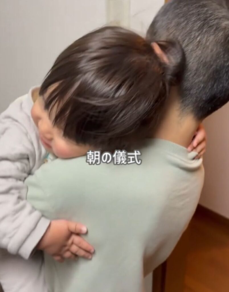 朝の儀式（親父さんより提供）