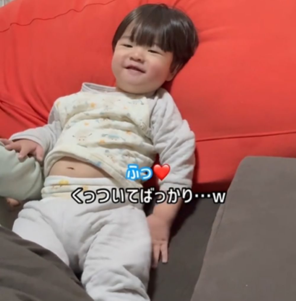 くっつくのが大好き（親父さんより提供）