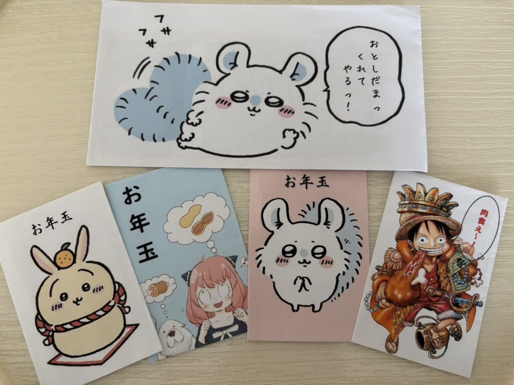 パパさん手作りのポチ袋①（＠copemayuさんより提供）