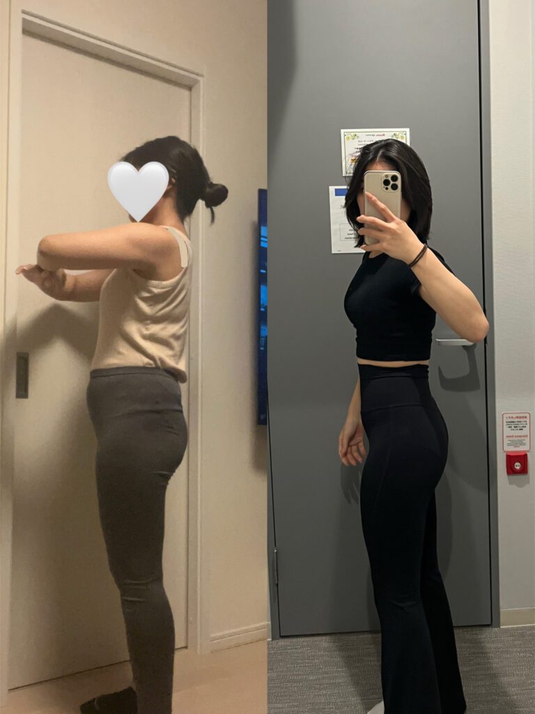 ダイエット前とダイエット後②（＠no_kintraineeさんより提供）