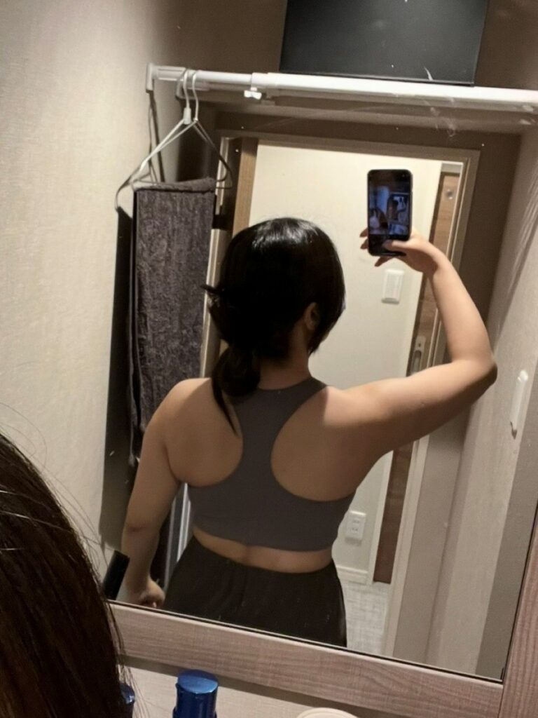 ダイエット前の後ろ姿（＠no_kintraineeさんより提供）