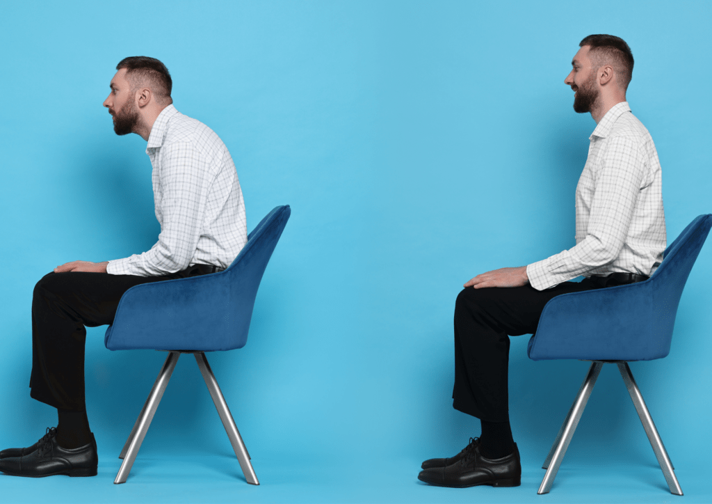 「骨盤」が後ろに倒れているから