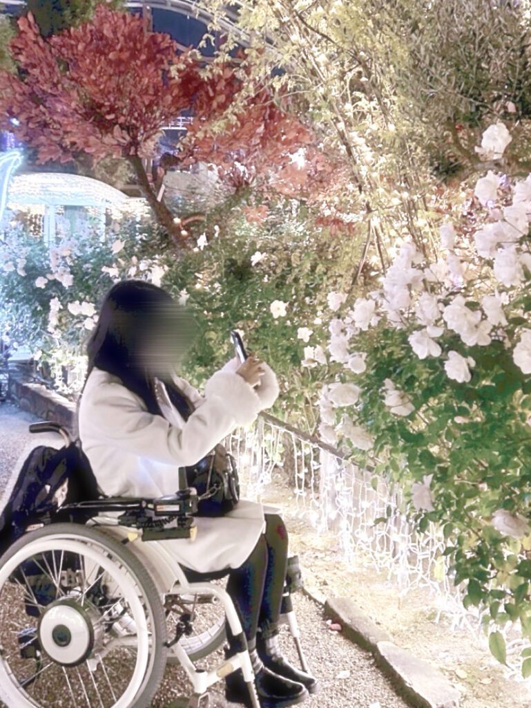 車いすでの外出①（白妙ぬんさんより提供）