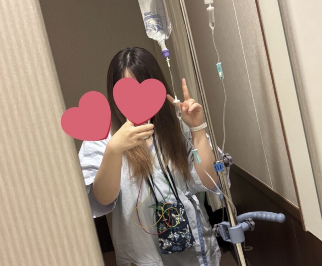 即入院に（@darumacham_さんより提供）