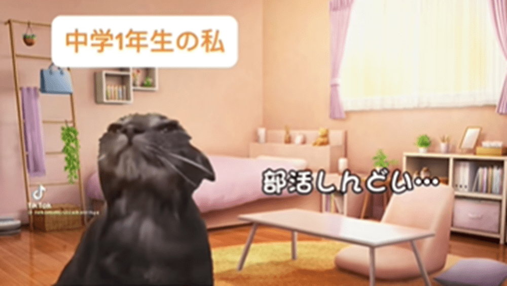 部活がきつくなった中学1年生のとき（@pandaela_0404さんより提供）