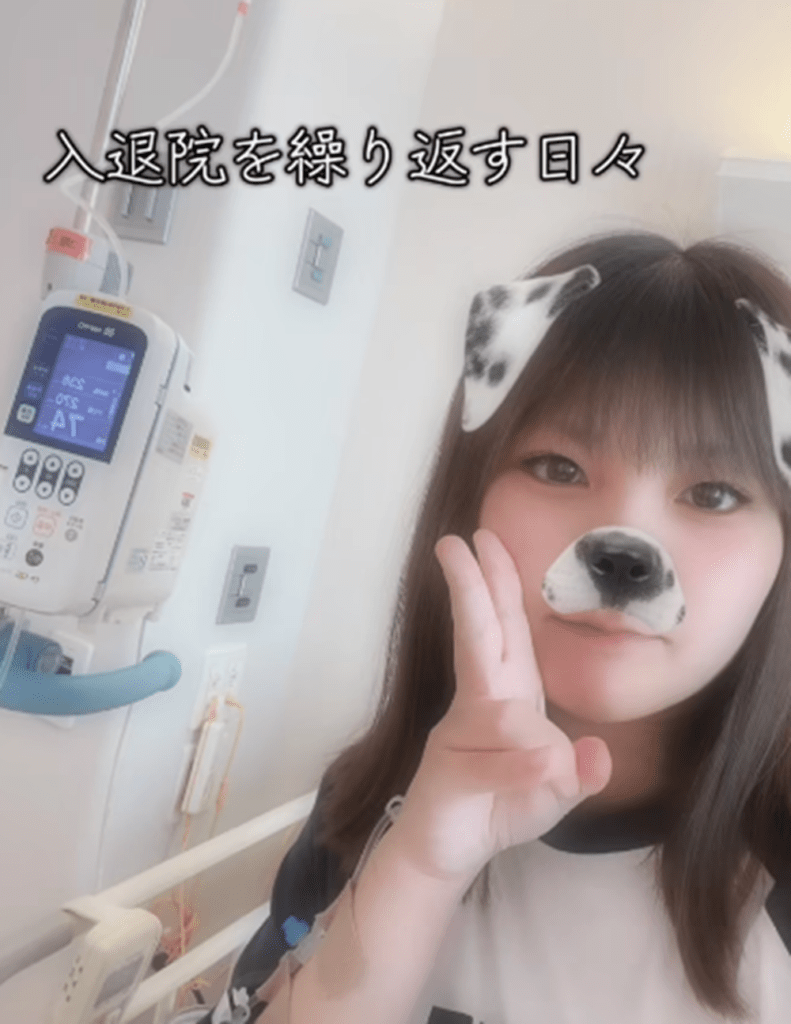 入退院を繰り返さなければならない（@nursestudent0918さんより提供）