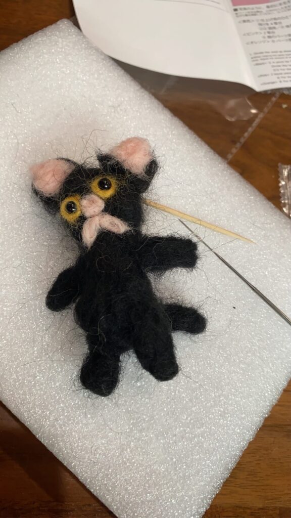 完成した黒猫（＠nagisa.m.1115さんより提供）