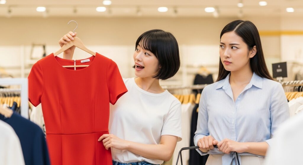 イメージ画像：洋服は衝動買い